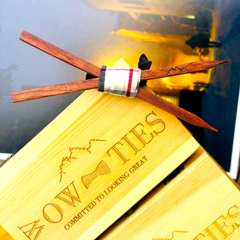 Wooden bow tie